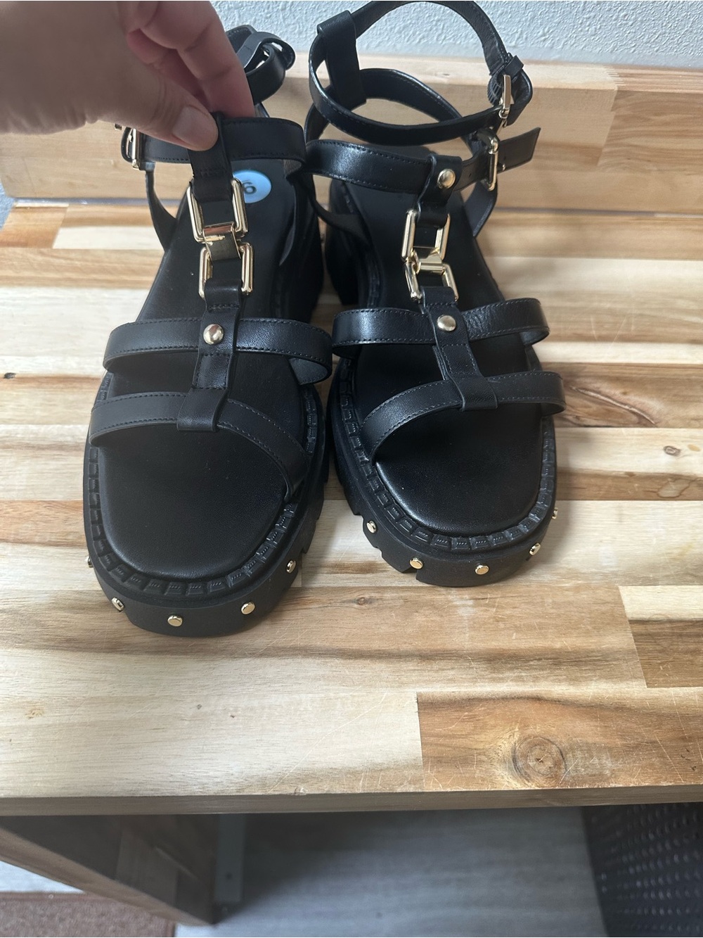ASOS Forrest  Chunky-Strap Leather Sandals  new sz9 - Picture 7 of 13